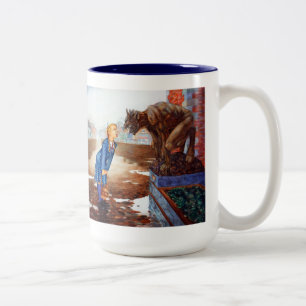 Ansikte av kaffemuggen Två-Tonad mugg