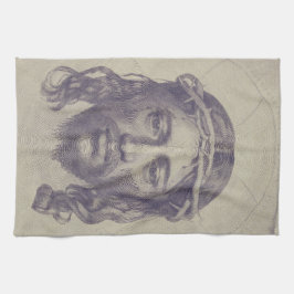 Ansikte av Kristus på St Veronicas Veil Heliga Ans Kökshandduk