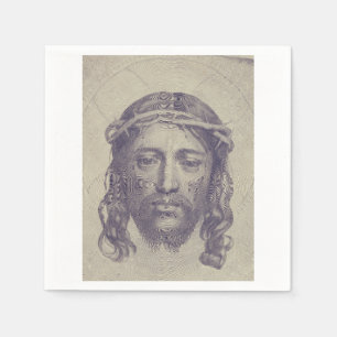 Ansikte av Kristus på St Veronicas Veil Heliga Ans Pappersservett