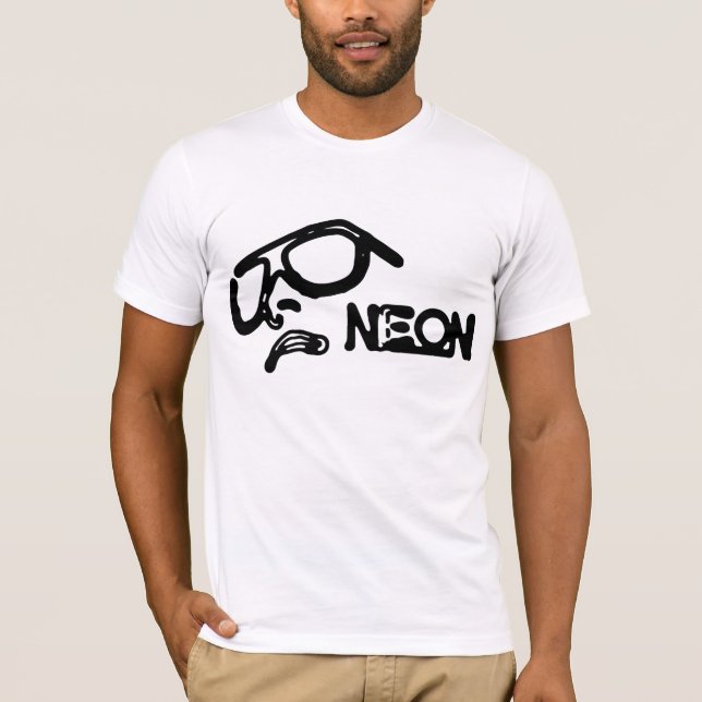 Ansikte av neon - RetroMe - T-tröja Tee (Framsida)