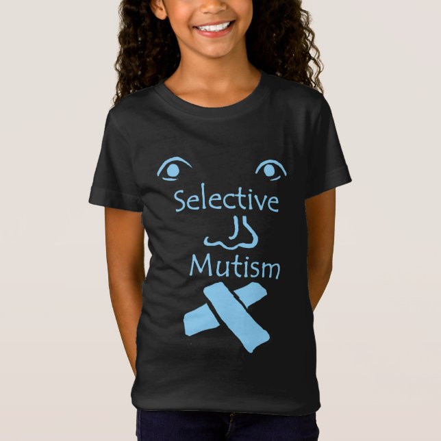 Ansikte av selektiv Mutism mörk T-shirt (Framsida)