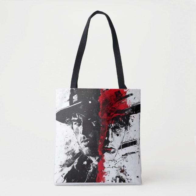 Ansikte av två världar tygkasse (Framsida)