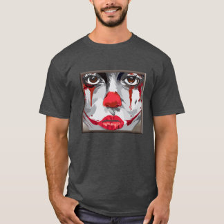 Ansikte av utslagsplatser för en clown t-shirt