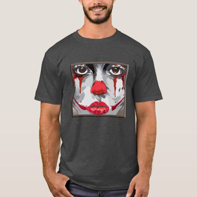 Ansikte av utslagsplatser för en clown t-shirt (Framsida)