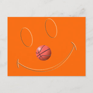 ANSIKTE BASKETBALL VYKORT