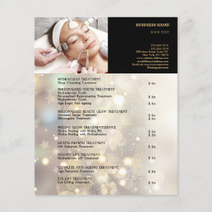 ANSIKTE BEHANDLING Beauty Salon 4,5" x 5,6" Flygblad