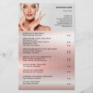 ANSIKTE BEHANDLING Beauty Salon flyer