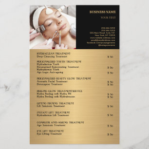 ANSIKTE BEHANDLING Beauty Salon flyer