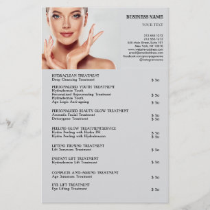 ANSIKTE BEHANDLING Beauty Salon flyer