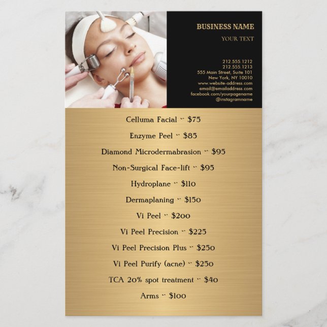 ANSIKTE BEHANDLING Beauty Salon flyer (Framsidan)