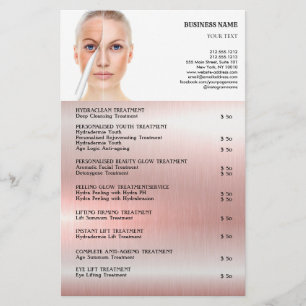 ANSIKTE BEHANDLING Beauty Salon flyer
