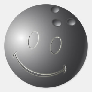 ANSIKTE BOWLING BALL RUNT KLISTERMÄRKE