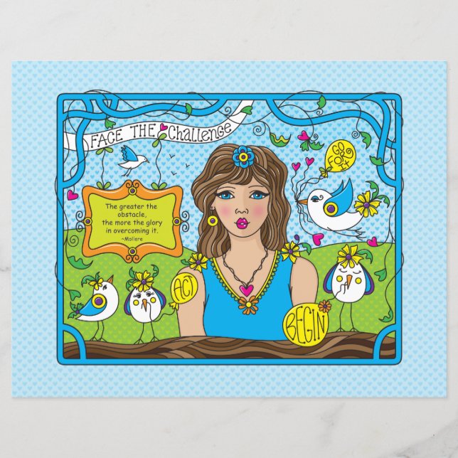 Ansikte: Challenge_Flat Papper Lakan 11" x 8,5" (Framsida)