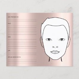 Ansikte Chart Gender Neutral Cosmetolog Makeup Flygblad