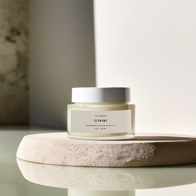 Ansikte Cream Smala Burk-etikett Returadress Etikett (Skapare uppladdad)