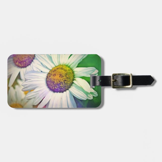 Ansikte Daisy Luggage Tag Bagagebricka (Horisontell Framsida)
