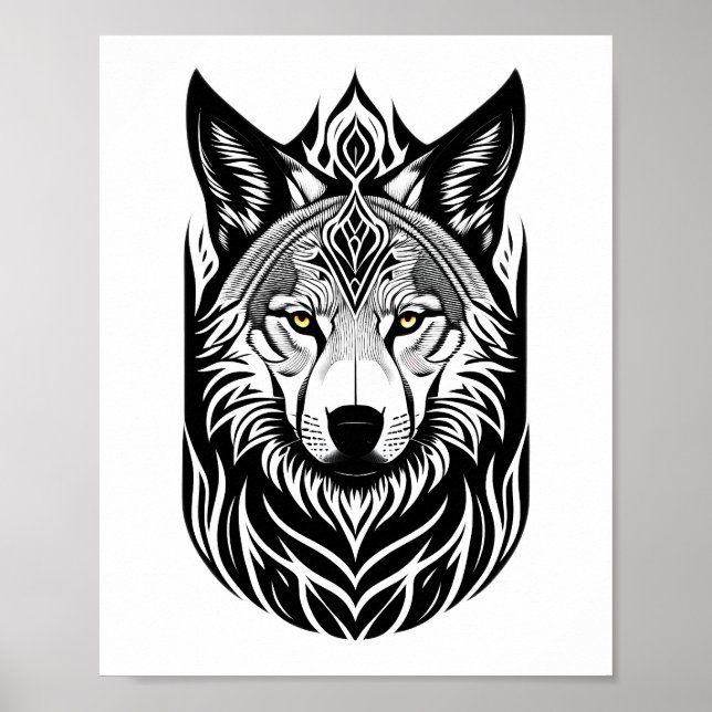 Ansikte Design för stamVarg Poster (Framsidan)