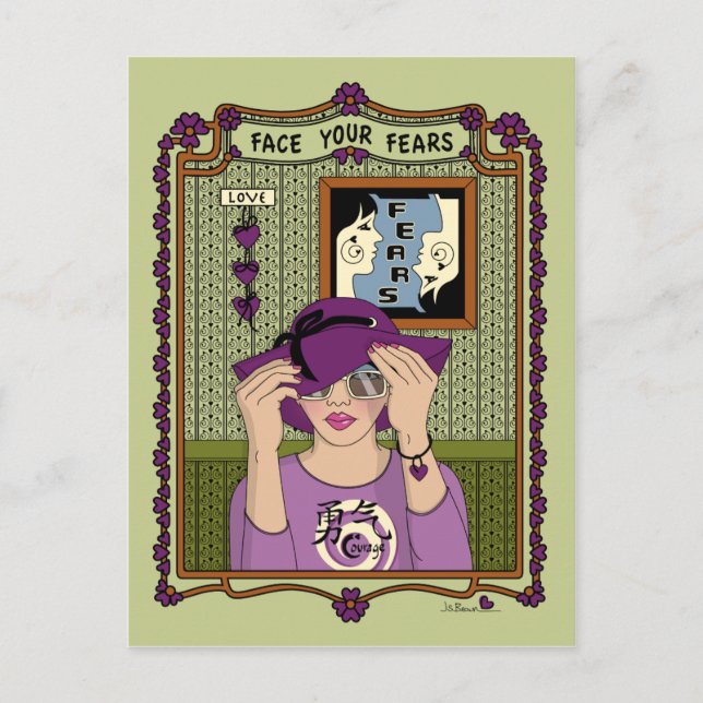 Ansikte din rädsla_A_-vykort Vykort (Framsida)