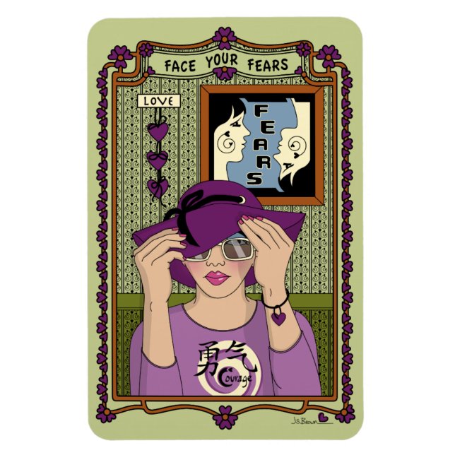 Ansikte dina farhågor_A_4x6-kylskåp Magnet (Vertikal)