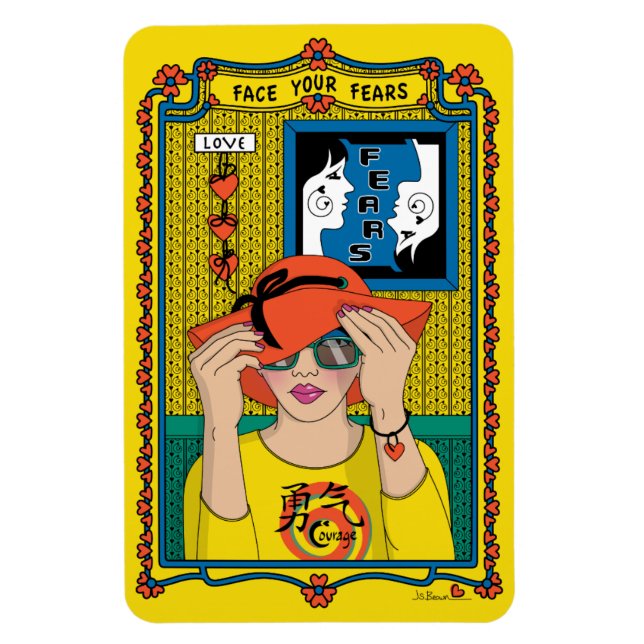 Ansikte dina farhågor_B_4x6-kylskåp Magnet (Vertikal)