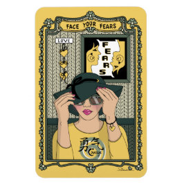 Ansikte dina farhågor_C_4x6-kylskåp Magnet