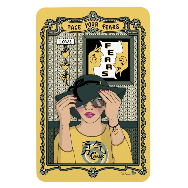 Ansikte dina farhågor_C_4x6-kylskåp Magnet (Vertikal)