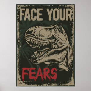 Ansikte dina farhågor poster