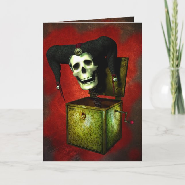 Ansikte dina rädslor Halloween-kort Kort (Framsida)