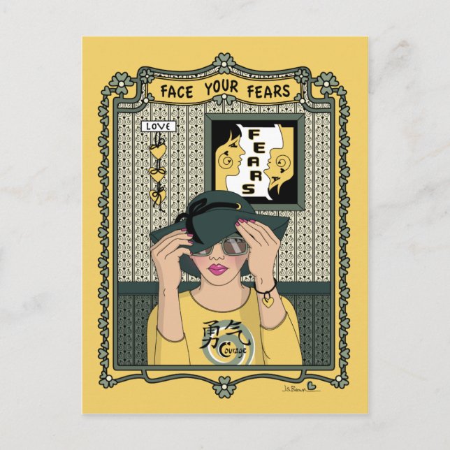 Ansikte - ditt befarade_C_-vykort Vykort (Framsida)