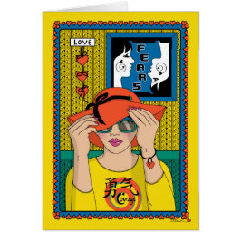 Ansikte ditt rädslor_B_Greeting Card Hälsningskort