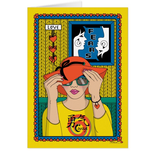 Ansikte ditt rädslor_B_Greeting Card Hälsningskort (Framsidan)