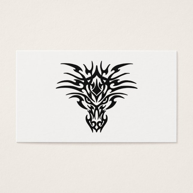 Ansikte-Dragon-Tattoo Visitkort (Framsidan)