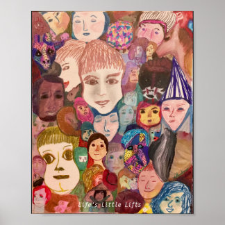 Ansikte efter konstnär, dHardman Poster