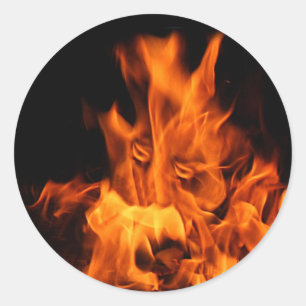Ansikte flammar in klistermärken