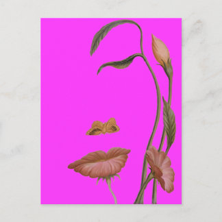 Ansikte Flower Illusion Vykort