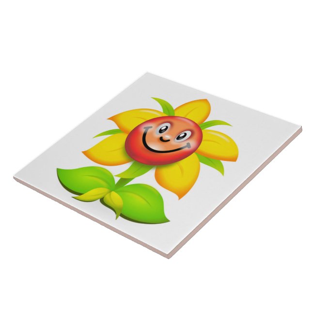 ANSIKTE FLOWER KAKELPLATTA (Sidan)