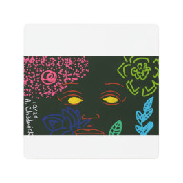 Ansikte Flower Metall Wall Art