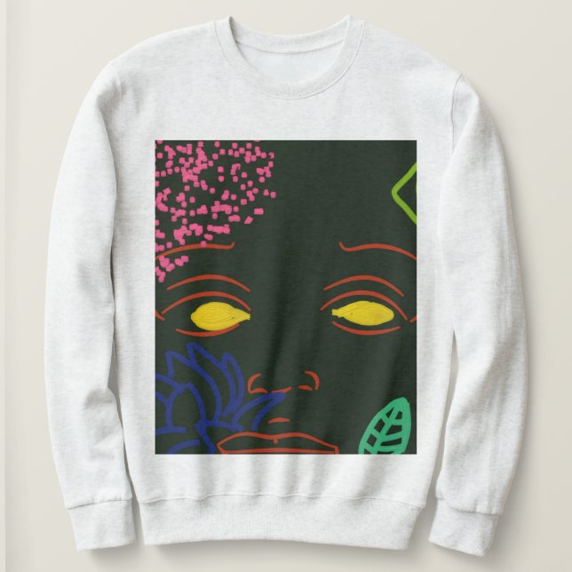 Ansikte Flower Sweatshirt T Shirt (Design framsida)