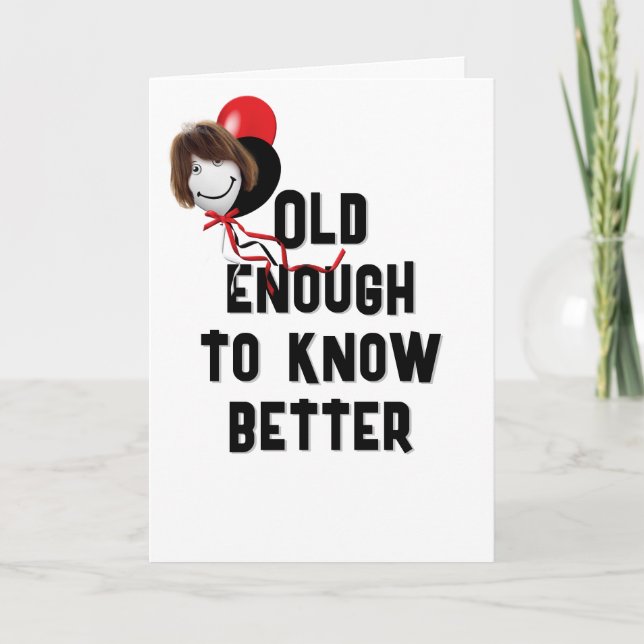 Ansikte för att bli äldre kort (Framsida)