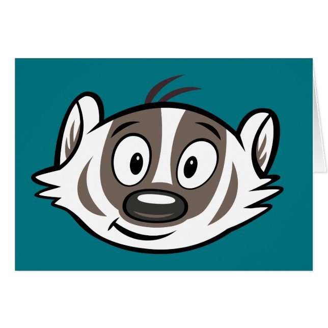 Ansikte för bäverskinn för Boomer för Ricky Hälsningskort (Framsidan Horizontal)