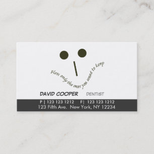 Ansikte för muntlig klinik för tandläkare möte tidsbeställning kort