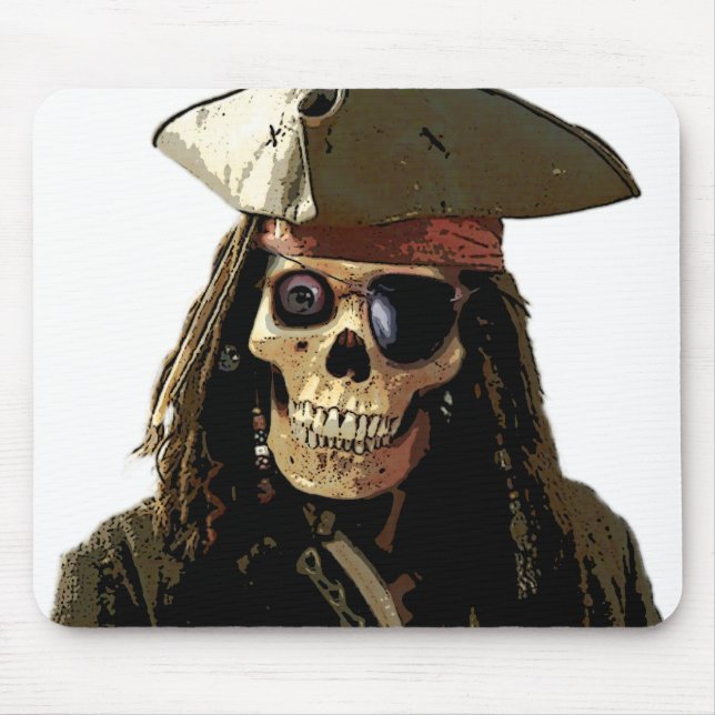 Ansikte för piratPosterized skalle Musmatta (Framsidan)