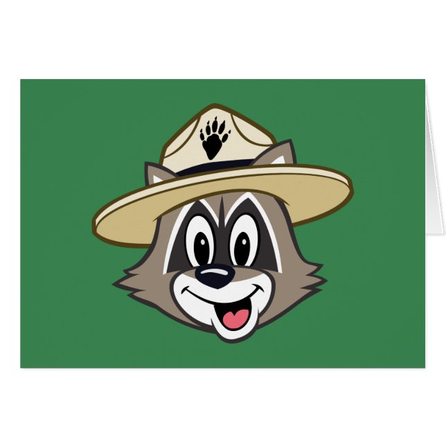 Ansikte för stack för skogsvaktare för hälsningskort (Framsidan Horizontal)