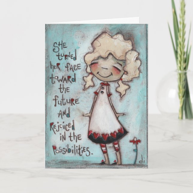 Ansikte - Framtiden - födelsedag Kort (Framsida)