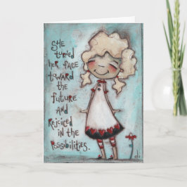 Ansikte - Framtiden - födelsedag Kort