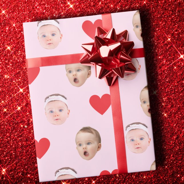 Ansikte-giftavfall, Anpassningsbar Photo Gift Wrap Presentpapper (Skapare uppladdad)