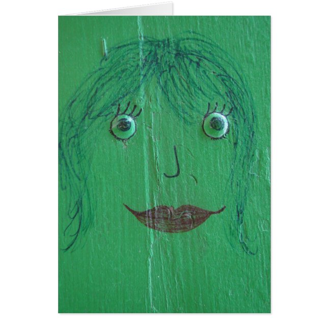 Ansikte Graffiti Hälsningskort (Framsidan)