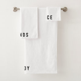 Ansikte, Händer & Body Towel Set
