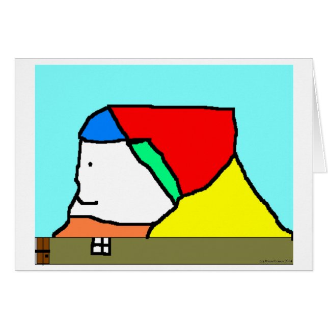 Ansikte House-kort OBS Kort (Framsidan Horizontal)