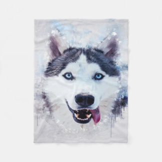 Ansikte Husky Gift Älskare | Funny Gifts Husky Own Fleecefilt